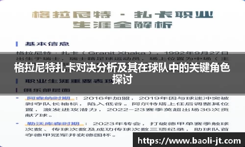 beats365格拉尼特扎卡对决分析及其在球队中的关键角色探讨